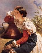 Franz Xaver Winterhalter Young Italian Girl by the Well China oil painting reproduction
